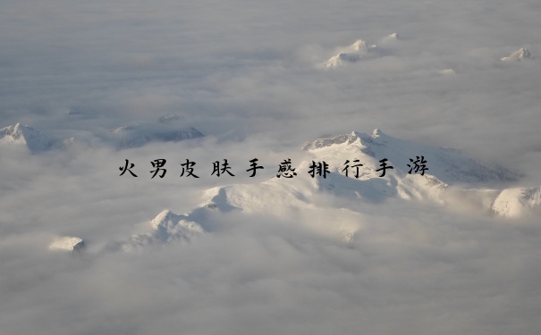 火男皮肤手感排行手游