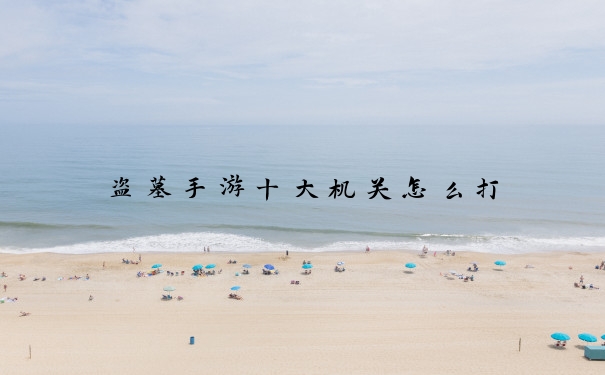 盗墓手游十大机关怎么打