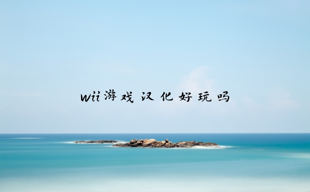 wii游戏汉化好玩吗